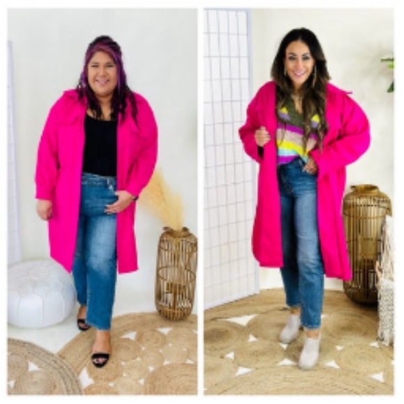 *NEW* Hot Pink Midi Jacket Size Small - Picture 7 of 7